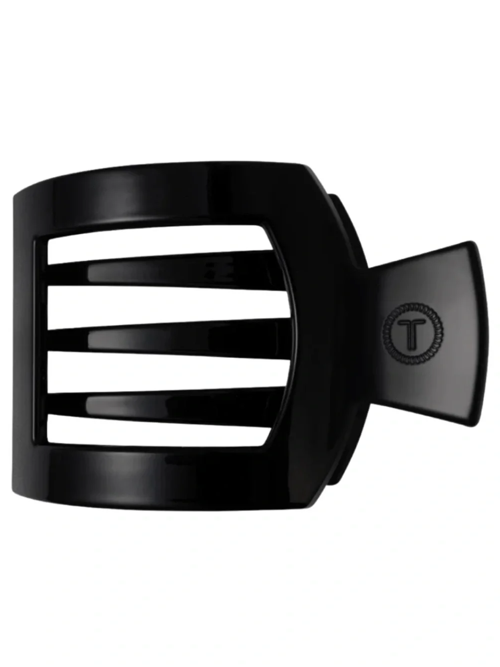 Teleties Jet Black Large Flat Square Hair Clip